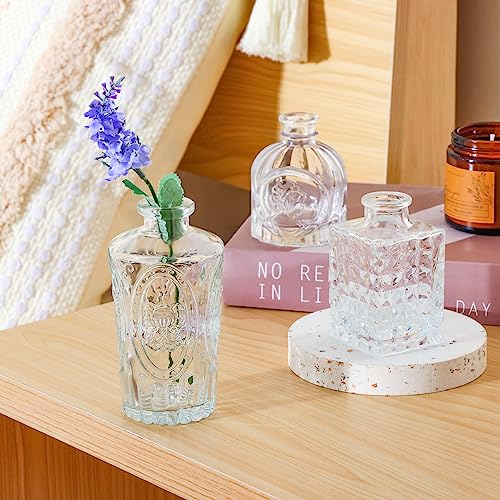 68pcs Clear Glass Bud Vase Set, Small Flower Vases for Centerpieces in Bulk, Mini Vintage Vase for Home, Wedding, Table Decor - color: Clear, size: 68pcs