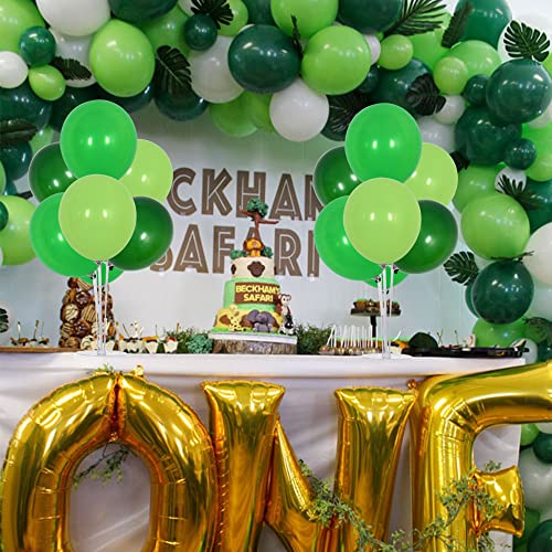 TONIFUL 4 Green Balloon Centerpiece for Table,Balloons Stand Kit for Forest Wild Theme Party,Baby shower,Birthday Decorations,St. Patrick's Day,Christmas,Easter Party Supplies - color: Green