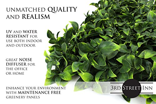 3rd Street Inn Artificial Greenery Wall Panels for Privacy - 4-Pack - color: Gardenia