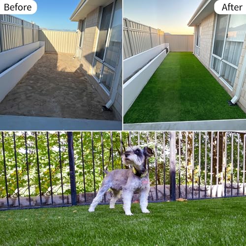 LVBAO Synthetic Artificial Grass Turf with Drainage Holes Professional Pee Pad 4FTX13FT (52 Square FT) Fake Grass Rug Carpet for Dogs Potty Training Garden Landscape Pets Patio Playground - size: 4FTX13FT