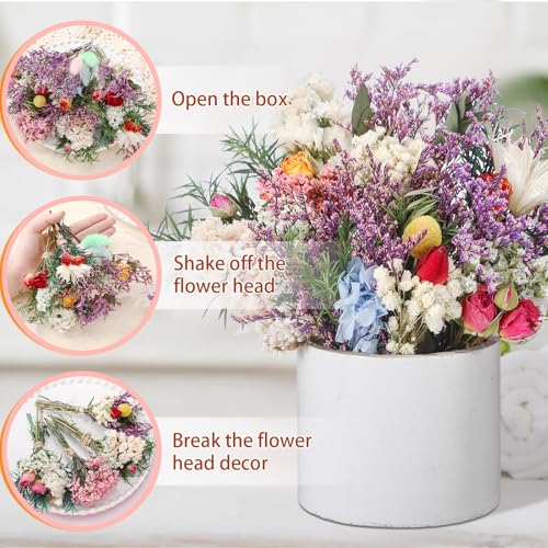 10/12/24/36 Pack Mini Dried Flowers for Vase Wedding Various Mini Bouquet Dried Small Wildflowers Natural Flowers Bulk for Crafts DIY Decor (12, Romantic Colour) - size: Romantic Colour