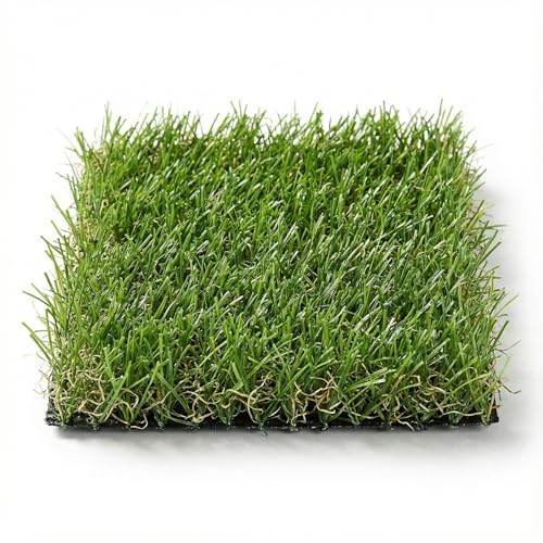 Jocoevol Artificial Grass Rug Indoor Outdoor, 8 x 8IN Fake Grass Turf Sample, Realistic Artificial Lawn Rug Dog Pets Mat, Turf Carpet for Garden Lawn Landscape Balcony Patio Backyard Decor - size: 8" x 8" (Rectangular)