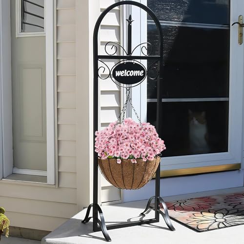 24 Bundles Artificial Flowers for Outdoors, Realistic Fake Silk Flowers for Outside Decoration, No Fade Faux Plants Outdoor Planter Window Box Porch Patio Decor(Pink) - color: Pink, size: 24PCS