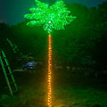 Fairyrain Artificial Palm Tree 8FT 300LED Outdoor Lighted Palm Trees | Metal Heavy Duty Palm Tree for Outside Patio Tropical Decorations Party Hawaiian Jungle Christmas Nativity Beach Garden Park - size: 8ft
