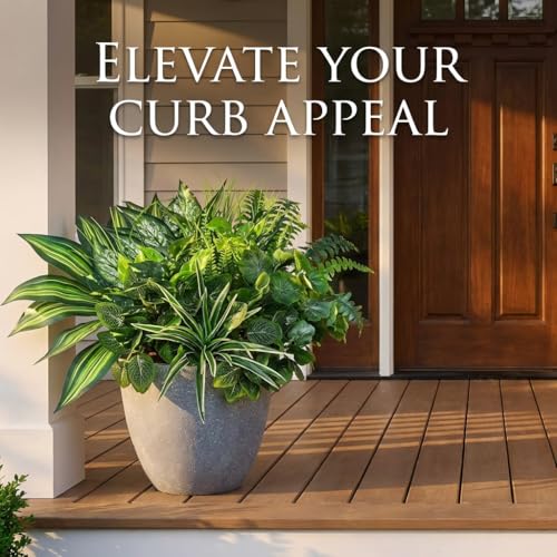 Waipfaru Artificial Plants Outdoor UV Resistant, Realistic Fake Plants Artificial Greenery, Large Bunches Faux Plants for Indoor Outdoor Porch Patio Garden Spring Summer Home Decor (Large 10pcs) - color: Greenery, size: 10 Bundles