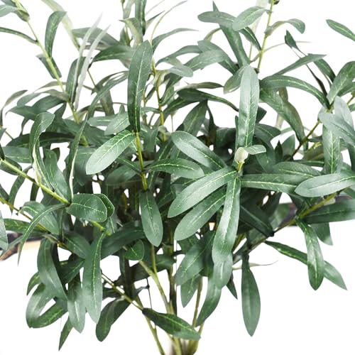 5pcs Olive Branches for Vases Artificial Plants Greenery Stems for Vases Olive Leaves Plant (Green)