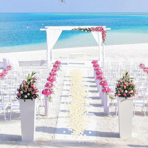 1000 Pcs Rose Petals Artificial Silk Flower Petals Romantic Decorations for Wedding Engagement Birthday Event Anniversary Party Backdrop Supplies Beige - color: Beige