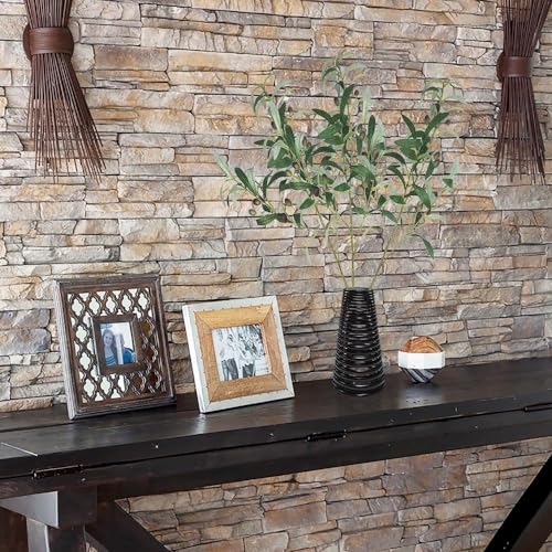 6pcs Artificial Plants Greenery Olive Branches Stems Fake Plants Green Leaves Fruits Branch Leaves for Home Office ndoor Outside DIY-Wreath Decor 28-Inch (6)