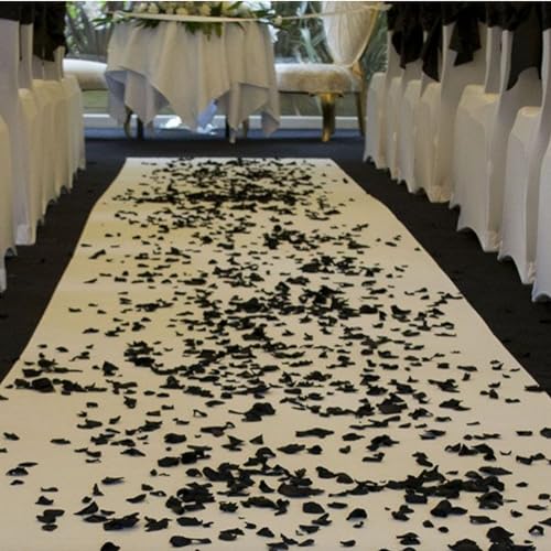 CODE FLORIST 1500 PCS Black Silk Rose Petals,Romantic Night,Wedding,Proposal Anniversary Flower Decorations(Separated,Scented) - color: Black, size: Separated 1500 pcs