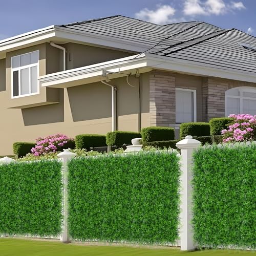Grooy 60"x140"(58 SQFT) Artificial Hedge Grass Wall Roll Panels, Green Wall Panels, Plant Wall, Greenery Wall Backdrop, UV Protected Privacy Fence Screen for Outdoor Indoor Wedding Décor - color: Fern, size: 60''x140''