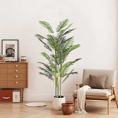 Christopher Knight Home Alene Set of 2 78.5''H Artificial Tree Indoor, Artificial Palm Tree with Nursery Pot, Tropical Style Faux Tree with Black Plastic Pot, Artificial Plant for Home Decor, Green - color: Green/78.5''h