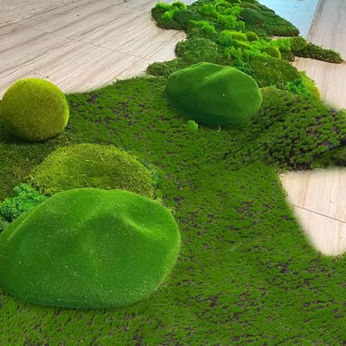 79" x 40"Artificial Moss Mat - Realistic Faux Green Moss Grass for Indoor & Outdoor Decor - Soft, Lush & Natural Looking Turf for Fairy Gardens, Home, Office, Patio, Wedding & DIY Crafts - color: A, size: 79" x 40"
