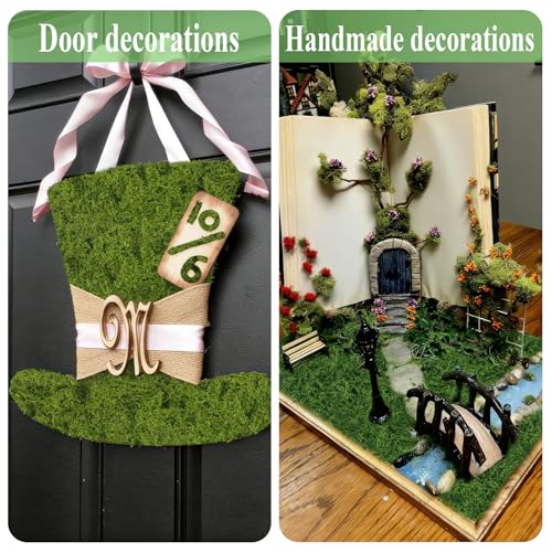 FAICOIA 3 Pcs Fake Moss Rug Table Runner Rolls for Decoration 4" x 47" Artificial Moss for Plants Indoor Green Faux Grass for Planters Crafts DIY Table Centerpieces Fairy Woodland Garden 10 x 120cm - color: Green