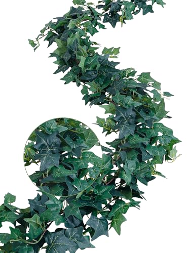 ucky Green Ivy Vines Total 24FT 4 Pack Artificial Plant Silk Fake for Wall Hanging Decor Greenery Ceiling Decor Home Decor Outdoor Decor Wedding Decoration Vines Aesthetic Room Decor （Green） - color: Green