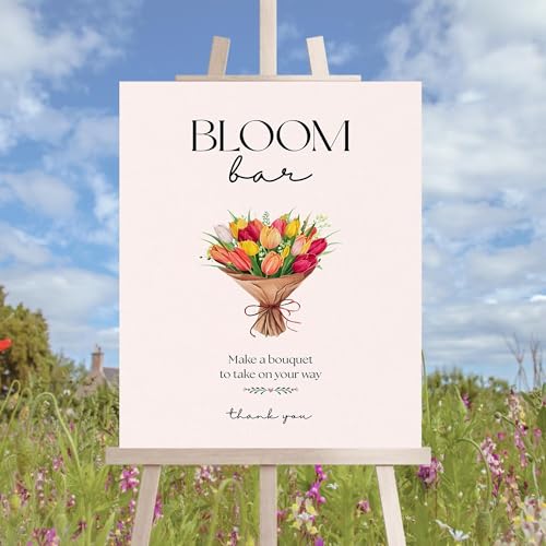 Flower Bar Sign Template, Love In Bloom Make A Bouquet Sign Décor, Fresh Off The Market Shower, Wedding Memory Table Sign - color: Flower #11