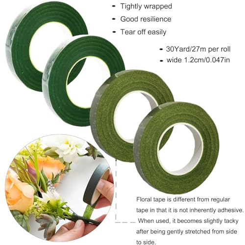 Floral Tape and Flower Stems Arrangement Tools Kit, 1pcs Gardening Cutter, 18 Gauge Stem Wire and 22 Gauge Paddle Wire for Bouquet Stem Wrapping and Floral Crafts - color: 18 Gauge Floral Wire +Wire Wire Cutter+Floral Tape