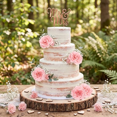 Pink Carnations Artificial Flowers 10Pcs Large Carnations Heads Lush Silk Flowers Bouquet with Stems for Wedding Bouquets Bridal Home Table Centerpieces(Pink) - color: Pink