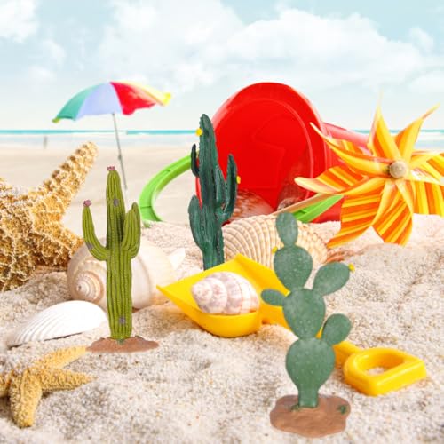 ARTIBETTER 3pcs Artificial Simulated Cactus Artificial Sand Decor Faux Succulent Decor Fake Cacti Plants Table Ornament Centerpieces for Home Office Decoration 5.5Inch - size: 13.50X6.00X6.00CM
