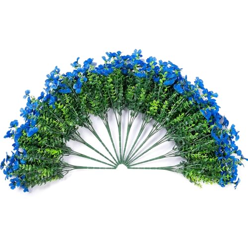 Artificial Flowers for Outdoors,Blue