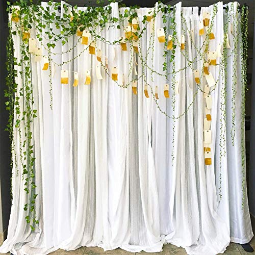 65 Ft Artificial Vines,Artificial Eucalyptus Leaf Garland Fake Hanging Plants Leaves Wreath Foliage Green Leaves Ribbon Decorative Wreath Accessory Wedding Wall Crafts Party Décor （Green-65 Ft）