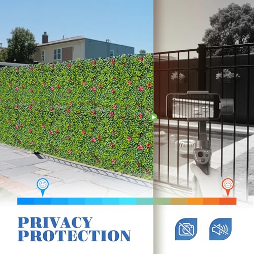 ECOOPTS 40"x40" Faux Ivy Privacy Fence Screen Artificial Boxwood Panels Topiary Hedge Plants for Indoor Outdoor Decoration, #1 Mixed Leave, 1 Pack - color: 40"x40" #1 Mixed Leave, size: 40"x40"