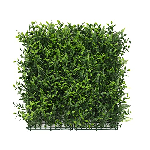 Patio Paradise Artificial Greenery Grass Wall Panels, 20"x20" (6pc) Faux Grass Boxwood Backdrop Fake Ivy Privacy Screen Green Hedge for Indoor Outdoor Décor, 9 3D Mixed - color: #9 3D Mixed, size: 20"x20"