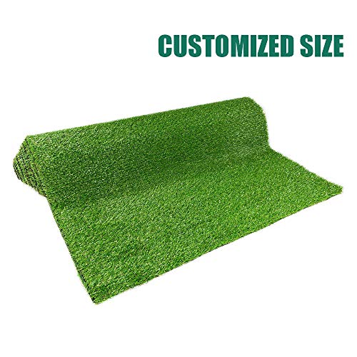 Artificial Grass Lawn Turf 0.8inch Realistic Synthetic Grass Mat, Indoor Outdoor Garden Lawn Landscape for Pets,Fake Faux Grass Rug with Drainage Holes - size: 1FTX39FT