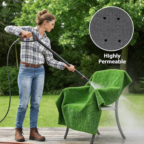 Artificial Grass Turf Lawn 35x24in,Realistic Artificial Grass Rug Indoor Outdoor, Dog Grass Mat with Drainage Holes,Fake Grass for Garden Lawn Landscape Balcony Decoration - size: 35X24IN