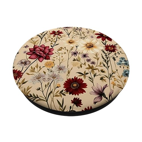 Mixed Flower Bouquet Floral Pattern Wildflowers PopSockets Adhesive PopGrip - style: Adhesive PopGrip