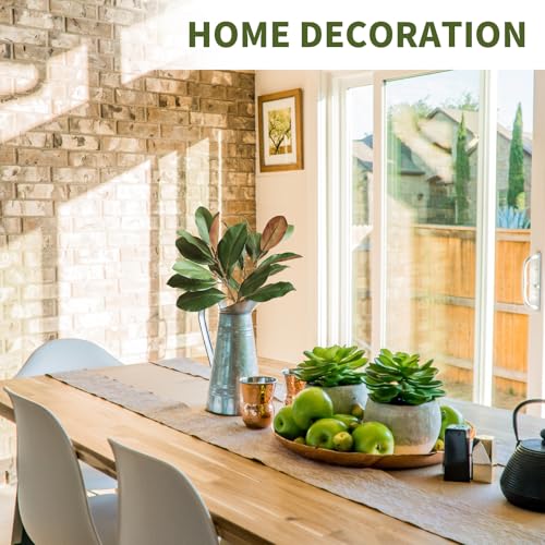2pcs Magnolia Artificial Leaves Branches 22" Faux Magnolia Leaves with Stems Fake Artificial Greenery for Wedding Home Indoor Decor DIY Craft Flower Arrangement