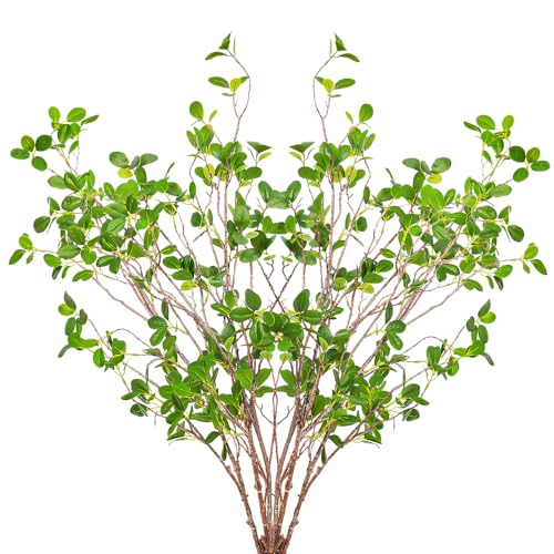 SzJias Faux Stems Artificial Branches for Vase Faux Branches Greenery Plant Stems for Vase Fake Tree Branches (6 Branches, 43.5inch/Branches)
