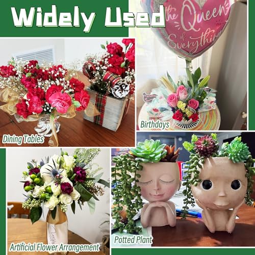 8 Pcs Round Floral Foam,Green Wet Dry Flower Foam,Florist Plant Foam Block for Wedding,Artificial Aisle Flowers,Party Decoration,Fresh Flowers Arrangements - color: 8 PCS