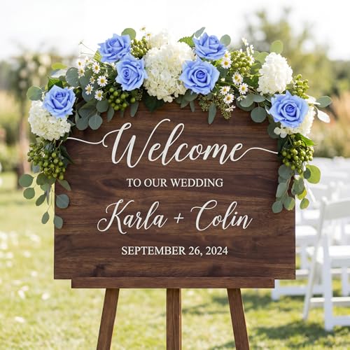 IPOPU 2 Bouquets Blue Roses Artificial Flowers 10PCS Real Touch Faux Flowers Realistic Fake Roses with Stems for Wedding Party Home Table Centerpieces Decoration (Blue) - color: Blue