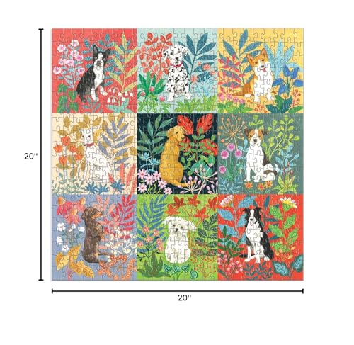Good Puzzle Co, Dogs and Flowers 500 Piece Puzzle - color: Dogs and Flowers