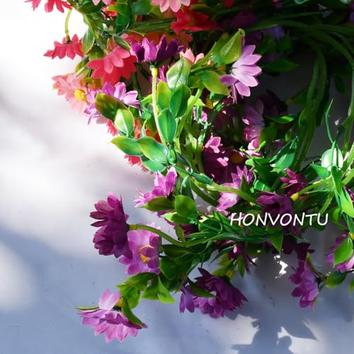 6.5ft Artificial Daisy Flowers Vine Light Pink Silk Wildflower Garland Fake Flower Vine Realistic Spring Floral Hanging Vines for Wedding Arch, Baby Shower, Party Backdrop, Home Wall Décor - color: Light Pink