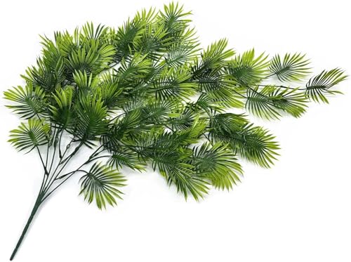 PASYOU Artificial Hanging Vine Plants, Fake Plastic Tropical Ivy Plant Faux Boston Fern Greenery Fan Leaves Vines for Indoor Outdoor Garden Door Wall Wedding Party Christmas DIY Decoration 2 Pack - color: Tropical Greenery Vine/ 2 Pack