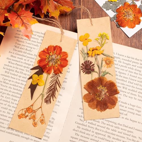140 Pcs Fall Dried Pressed Flowers with Tweezer, Fall Themed Real Dried Flowers Leaves for DIY Crafts Resin Molds, Yellow Orange Dried Flowers for Autumn Halloween Thanksgiving Decorations - size: Fall