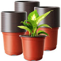Baaxxango 200 PCS Plastic Nursery Pots,4 Inch Seedling Starting Pot with Holes,Flower Plant Container for Succulent,Seed,Cuttings,Transplanting - size: 200 Pcs 4 Inch