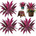 2pcs Large Realistic Artificial Boston Fern & Dragon's Blood Tree, Waterproof Plants with Vibrant/Leaves, UV Resistant Outdoor Fake Plants for Garden, Patio, Wedding, Balcony (3pc)