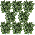 Artificial Silk Leaf Fern, Fake Greenery Fern Picks Leaves Stems for Flowers DIY Arrangement Home Wedding Garden Cemetery Decoration (160Pcs, Deep Green)