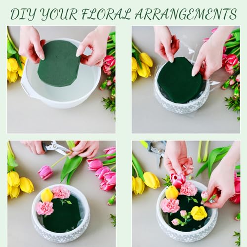 6 Pcs Floral Foam Blocks,Green Wet Dry Florist Foams for Artificial Fresh Flower Plant Arrangements,Wedding,DIY,Crafts,7.8 x 3.5 x 2.4inch