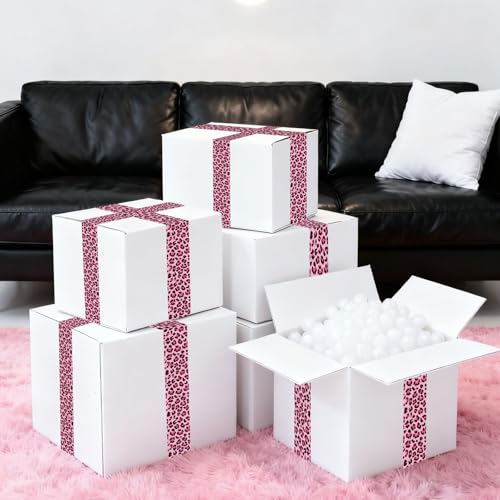 Whaline 109 Yard Leopard Print Packing Tape Pink Waterproof Shipping Tape Pink Safari Jungle Leopard Gift Wrapping Tapes for Small Business DIY Crafts Box Carton Decor - style: Pink Leopard