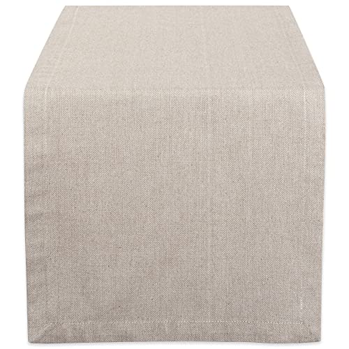 DII Chambray Kitchen, Tabletop Collection, Stone, 14x108 Table Runner - color: Stone, size: 108" x 14" (Rectangular)