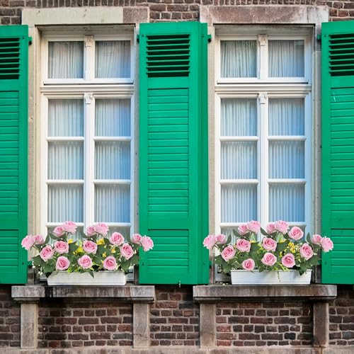 Sggvecsy 50 Pcs Artificial Roses Fake Flowers Velvet Silk Roses with Stems Bulk Realistic Faux Flowers for Bridal Bouquets Wedding Centerpieces Valentines Day DIY Home Party Decor (Pink) - color: Pink