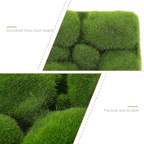 FOMIYES Artificial Moss Mat Wall Moss Panel DIY Synthetic Turf Landscape Artificial Grass Mats Lawn Carpet Wall Background Decor for Wedding Home Backyard Patio Balcony Decor