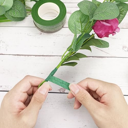 5 Roll Floral Tape, 1/2 Inch 30 Yard Florist Tape, Flower Wrap Tape for Fresh Flowers Artificial Flowers Arrangements Crafts, Wedding Bouquet Florist Supplies