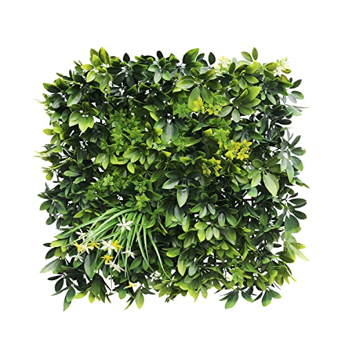 Patio Paradise 20"x20" (6PC) Artificial Grass Wall Panels Greenery Backdrop Faux Boxwood Hedge Fake Ivy Privacy Screen for Outdoor Wedding Décor Photography Background, #6 3D Mixed - color: #6 3D Mixed, size: 20"x20"