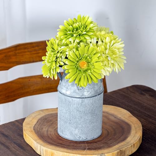 TOPIA Artificial African Daisies Flowers African Daisy Silk Flowers Artificial Gerbera Daisies Pack of 10 (Green) - color: Green, size: 10pcs