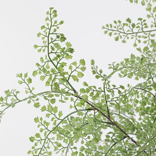 4Pcs 15.35" Artificial Maidenhair Fern Plants Green Realistic Plastic Faux Maiden Hair Fern Stems Fake Bush Greenery Plant for Indoor Outdoor Wedding Office Home Decoration