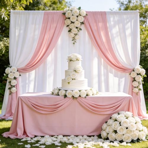 15PCS Artificial Flowers Fake Roses, Silk Artificial Ivory White Roses with Stems Realistic Bouquets for Wedding Centerpiece Valentines Day Decorations Home Decor Party Crafts DIY - color: White